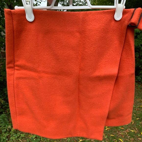 Kate Spade Saturday Wool Blend Orange Wrap Skirt - Picture 6 of 6